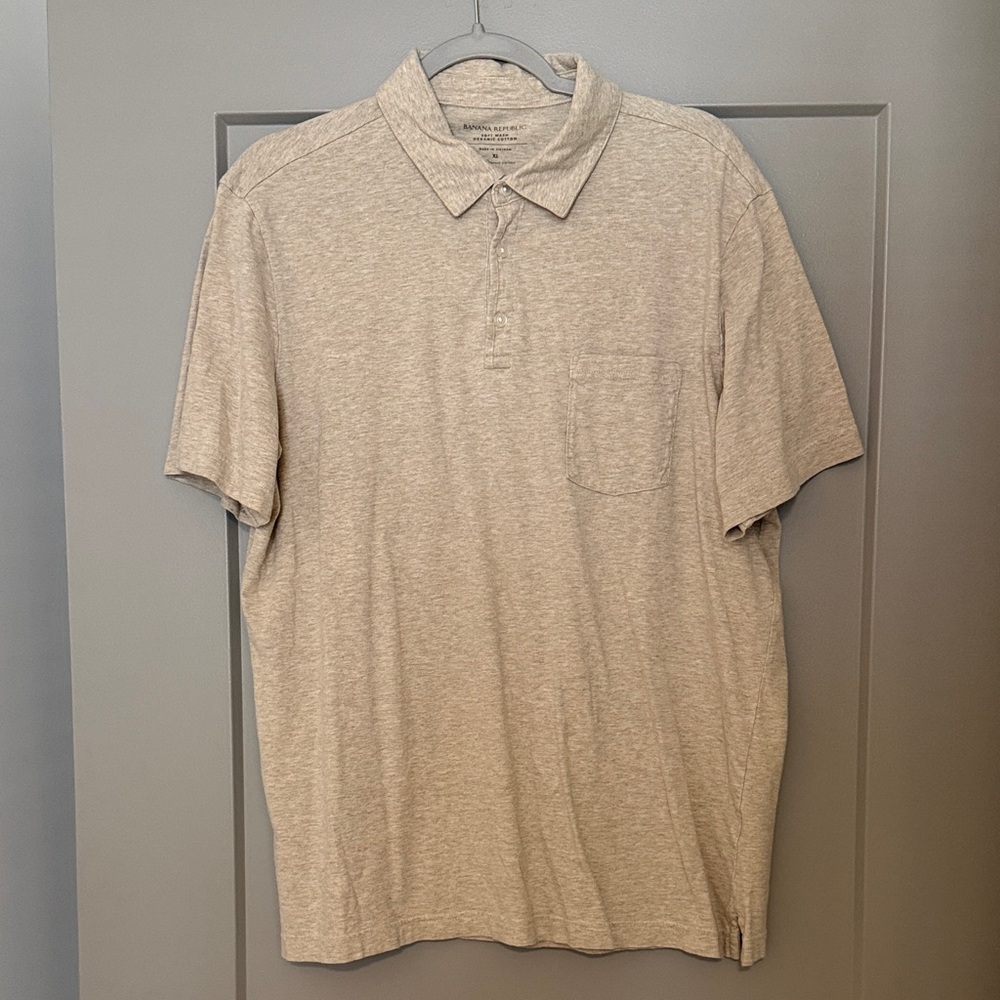 Banana Republic Light Tan Polo Shirt